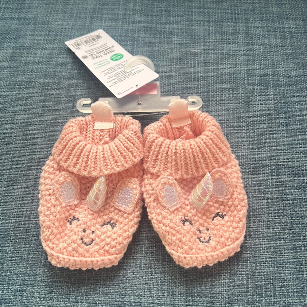 Baby unicorn booties